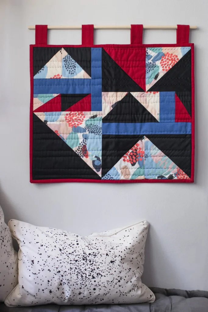 A wall hanging quilt